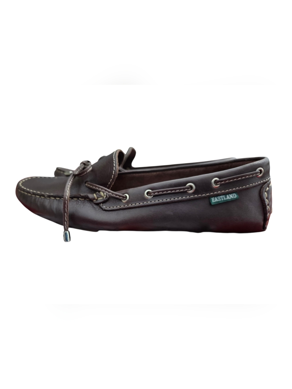 Eastland - NEW Women's Marcella Brown Leather Slip-On Driving Moccasins w/Bow - Picture 4 of 7